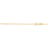 10K Yellow Gold .9mm Diamond Cut Double Extendable Bead Chain with Spring Ring Clasp. Total length 18 with jump ring at 16 and 17.