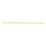 10K Yellow Gold Polished Fancy Open Oval Link 7.25 Bracelet with Lobster Clasp