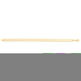 10K Yellow Gold Polished Cleopatra 7 Bracelet with Lobster Clasp