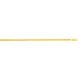 14K Yellow Gold 16 3.3mm Oval Snake Chain Necklace with Lobster Clasp.