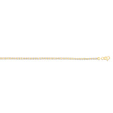 10K Two-tone Gold 16 2.7mm Fancy Ice Chain Necklace with Lobster Clasp