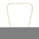 10K Two-tone Gold 16 3.3mm Fancy Ice Chain Necklace with Lobster Clasp