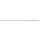 Sterling Silver 20 2.6mm Oval Snake Chain Necklace with Lobster Clasp. Item is rhodium plated.