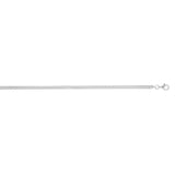 Sterling Silver 20 3.3mm Oval Snake Chain Necklace with Lobster Clasp. Item is rhodium plated.