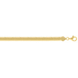 Sterling Silver (Yellow Gold Plated) 20 6.4mm Oval Snake Chain Necklace with Lobster Clasp.