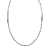 Sterling Silver 8 6.1mm Vintage Puffed Miami Cuban Chain Bracelet with Lobster Clasp. Item is rhodium plated.