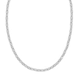 Sterling Silver 8 6.4mm Anchor Chain with Lobster Clasp. Item is rhodium plated.