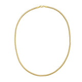 14K Yellow Gold 3.3mm 20 Polished Lite Oval Snake Chain Necklace with Lobster Clasp