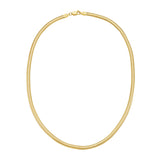 14K Yellow Gold 4.5mm 18 Polished Lite Oval Snake Chain Necklace with Lobster Clasp