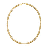 14K Yellow Gold 5.7mm 16 Polished Lite Oval Snake Chain Necklace with Lobster Clasp
