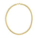 14K Yellow Gold 6.5mm 8.25 Polished Lite Oval Snake Chain Bracelet with Lobster Clasp