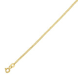 14K Yellow Gold 1.8mm 16 Comfort Curb Chain Necklace with Spring Ring Clasp