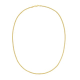 14K Yellow Gold 2mm 20 Oval Snake Chain Necklace with Lobster Clasp