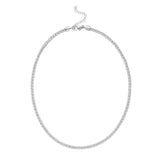 Sterling Silver 18 Fancy Ice Chain with Pear Shaped Lobster Clasp