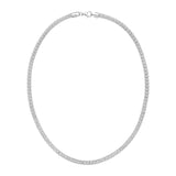 Sterling Silver 24 Fancy Ice Chain with Pear Shaped Lobster Clasp