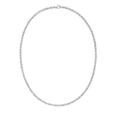 Sterling Silver 20 3.2mm Solid Round Byzantine Chain with Pear Shaped Lobster Clasp