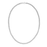 Sterling Silver 24 4.6mm Solid Round Byzantine Chain with Pear Shaped Lobster Clasp