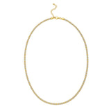 Silver with Gold Plating 22 Fancy Ice Chain with Pear Shaped Lobster Clasp