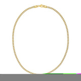 Silver with Gold Plating 18 Fancy Ice Chain with Pear Shaped Lobster Clasp