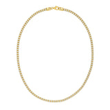 Silver with Gold Plating 24 Fancy Ice Chain with Pear Shaped Lobster Clasp