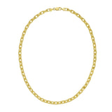 Silver with Gold Plating 24 5.6mm French Cable Chain with Lobster Clasp