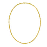 Silver with Gold Plating 20 4.7mm Rolo Chain with Lobster Clasp