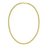 Silver with Gold Plating 18 5.7mm Classic Rolo Chain with Lobster Clasp