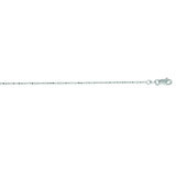 14K White Gold 1.1mm Diamond Cut Bead 18 Chain with Lobster Lock