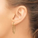 14k 1.20mm Diamond-cut Endless Hoop Earring