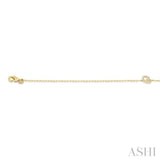 1/20 Ctw Initial 'G' Round Cut Diamond Bracelet in 10K Yellow Gold