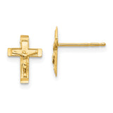 14k Madi K Crucifix Post Earrings