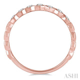 1/6 Ctw Round Cut Diamond Stackable Wedding Band in 14K Rose Gold