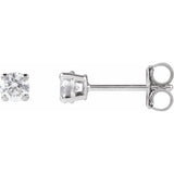 14K White Gold 1/10 CT Lab-Grown Diamond  Earring