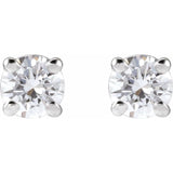 14K White Gold 1/10 CT Lab-Grown Diamond  Earring