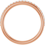14K Rose Gold 1/5 CTW Natural Diamond Anniversary Band
