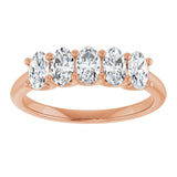 14K Rose Gold 1 1/6 CTW Natural Diamond Anniversary Band