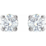 Sterling Silver 1/2 CTW Lab-Grown Diamond Earrings