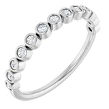 10K White Gold 1/6 CTW Natural Diamond Anniversary Band