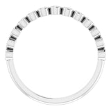 10K White Gold 1/6 CTW Natural Diamond Anniversary Band