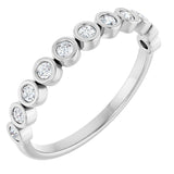 10K White Gold 1/5 CTW Natural Diamond Anniversary Band
