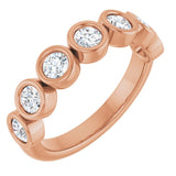 10K Rose Gold 7/8 CTW Natural Diamond Anniversary Band