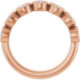 10K Rose Gold 7/8 CTW Natural Diamond Anniversary Band