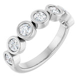 10K White Gold 7/8 CTW Natural Diamond Anniversary Band