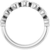 10K White Gold 7/8 CTW Natural Diamond Anniversary Band