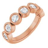 10K Rose Gold 1 CTW Natural Diamond Anniversary Band