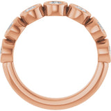 10K Rose Gold 1 CTW Natural Diamond Anniversary Band