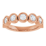 10K Rose Gold 1 CTW Natural Diamond Anniversary Band