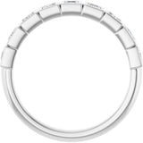 10K White Gold 5/8 CTW Natural Diamond Anniversary Band