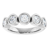 10K White Gold 1 1/6 CTW Lab-Grown Diamond Anniversary Band