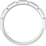 10K White Gold 3/4 CTW Lab-Grown Diamond Anniversary Band